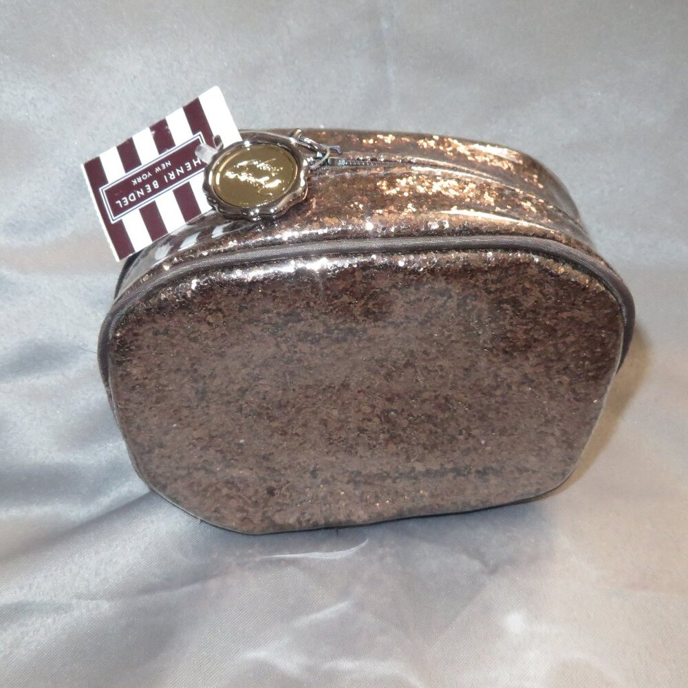 ❤️NWT HENRI BENDEL Red Carpet Metallic Glitter Mini Cosmetic Makeup Bag Clutch